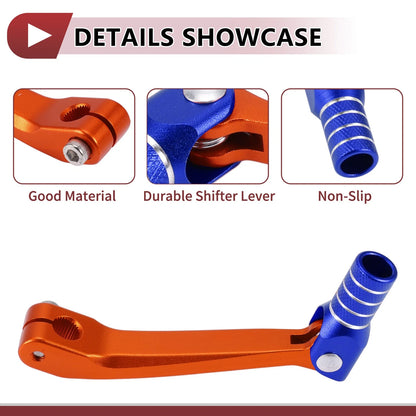 Gear Shifter Lever for Honda CRF150F (2003–2017) - Orange Blue Silver Tone