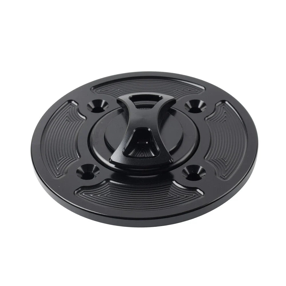 CNC Black 4-Hole Gas Fuel Tank Cap Cover for DUCATI Panigale V4/S/R (2018-2021)