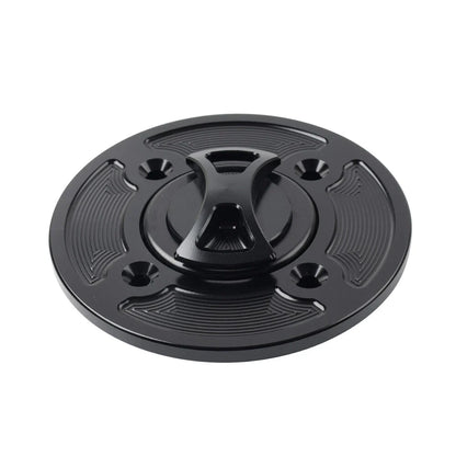 CNC Black 4-Hole Gas Fuel Tank Cap Cover for DUCATI Panigale V4/S/R (2018-2021)