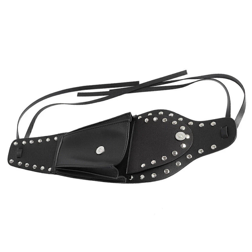 Black Fuel Gas Tank Cover & Dash Console Pouch Bag for Harley Sportster 883