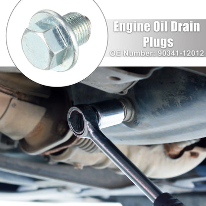 Set of 1 M12x1.25 Oil Drain Plug with Washer 9034112012 for Toyota
