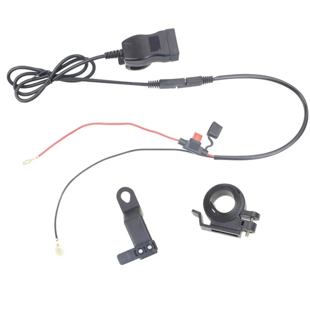 Dual Port Motorcycle USB Charger for 12–24V