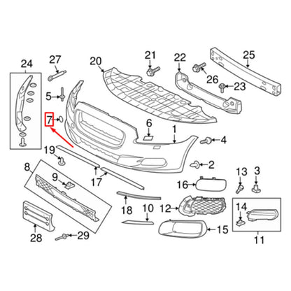Plastic Front Bumper Trailer Hole Cover for Jaguar XJ (2010-2019)