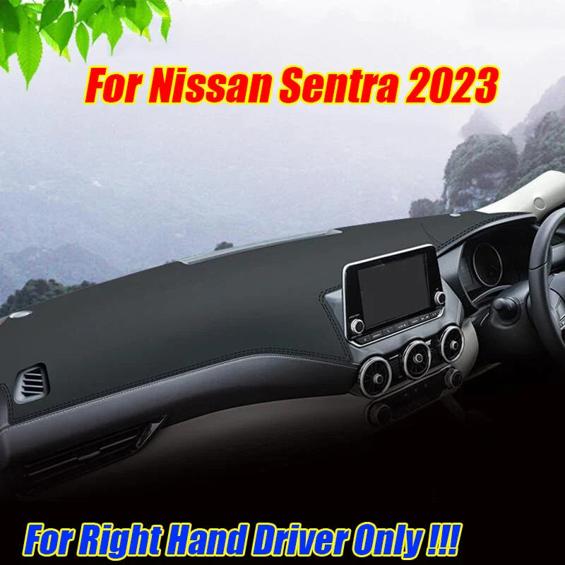 RHD Leather Dashboard Cover Pad Mat for Nissan Sentra (2023–2023)
