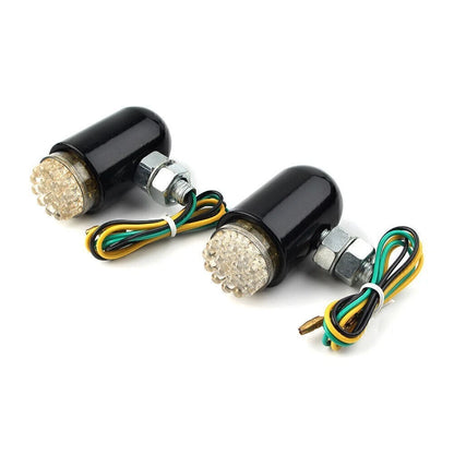 22mm Hand Grips Leather Covers for Universal Motorcycle (Retro)