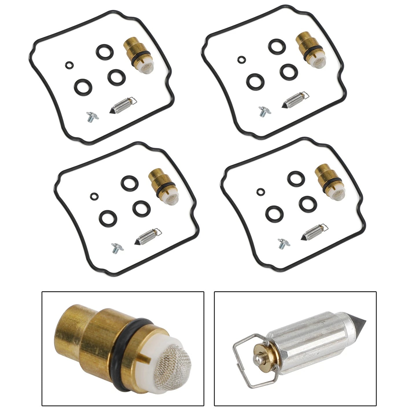 4X Carburetor Repair Kit for Yamaha FZR400 (1988–1990) 1WG-R/RR
