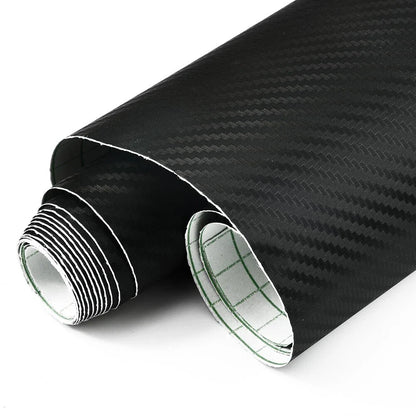 Car Exterior 3D Matt Black Carbon Fiber Vinyl Film Sticker Decal