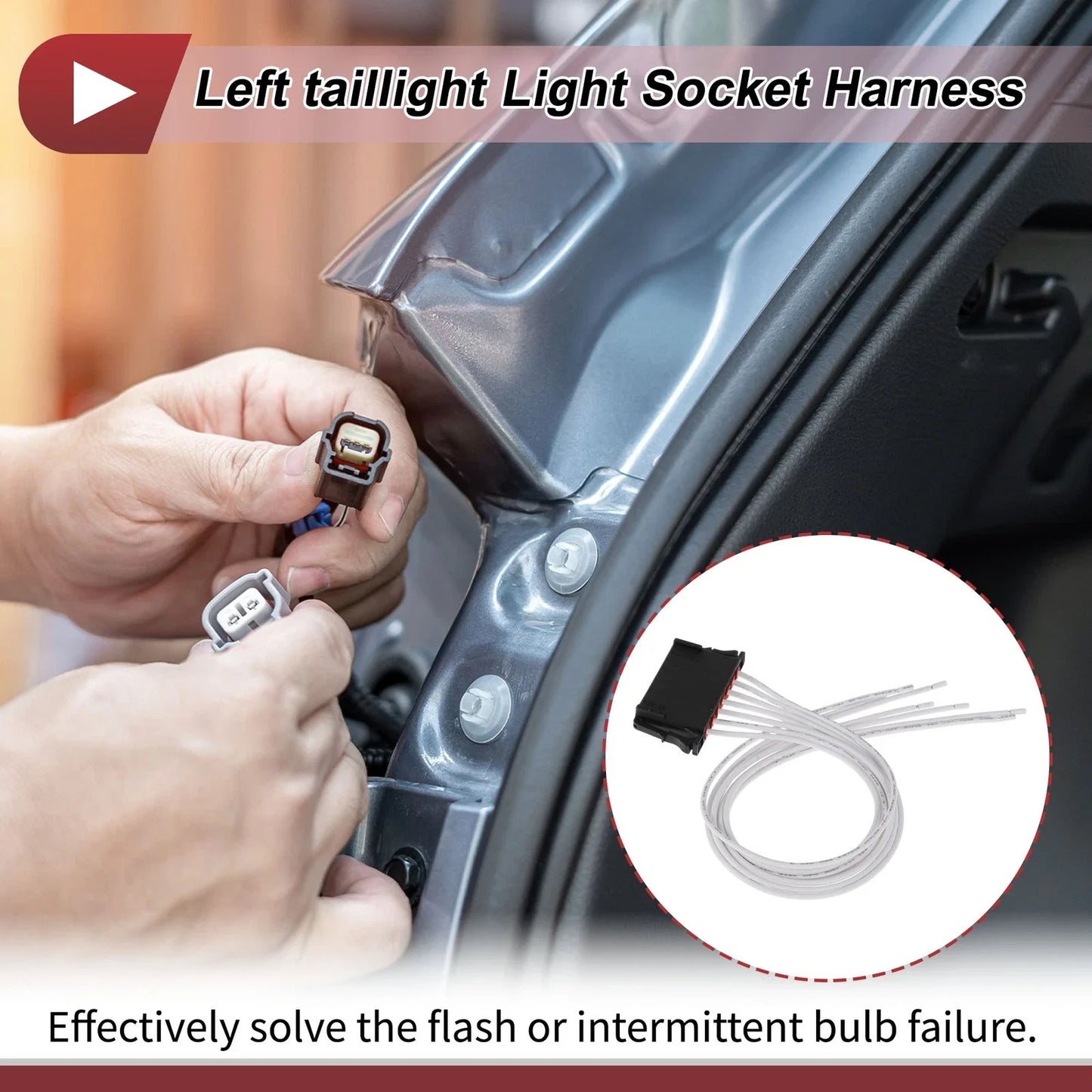 Left Tail Light Socket Wiring for Mercedes-Benz C-Class W204 (2012-2014)