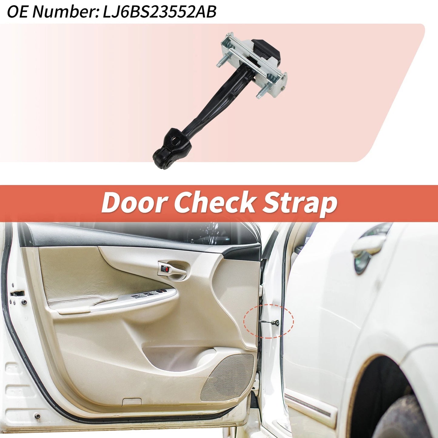 Door Check Strap for Ford Kuga, Escape (2019–2025) No.LJ6BS23552AB