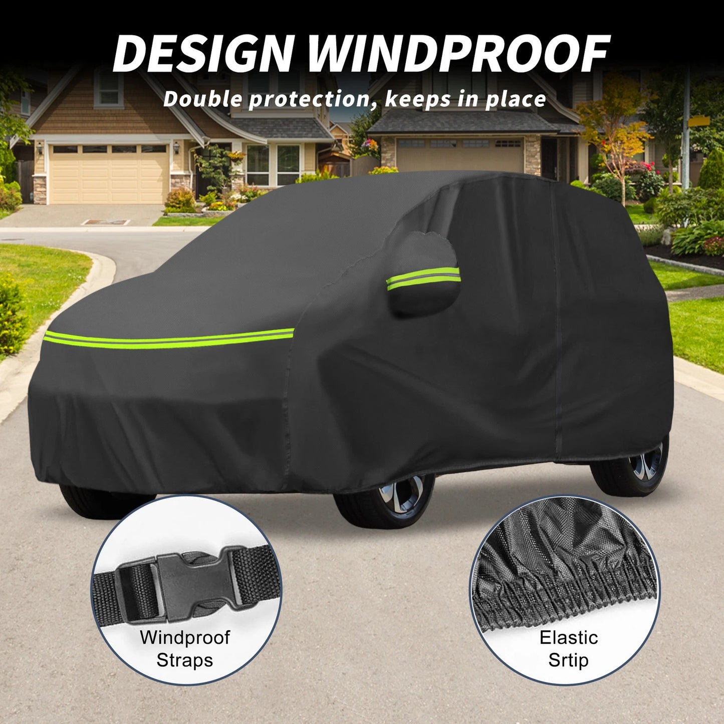 Waterproof Car Cover 244D-PU for Skoda Scala (2019–2024) with Zipper