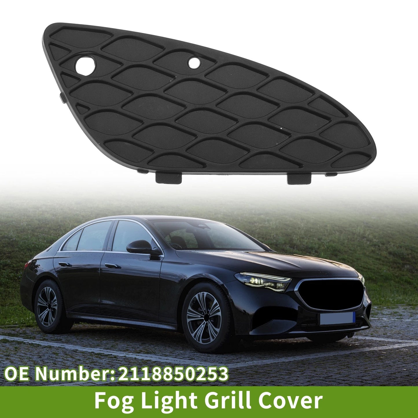 Fog Light Grill for Mercedes-Benz E350 (2006–2009) No. 2118850253 Black