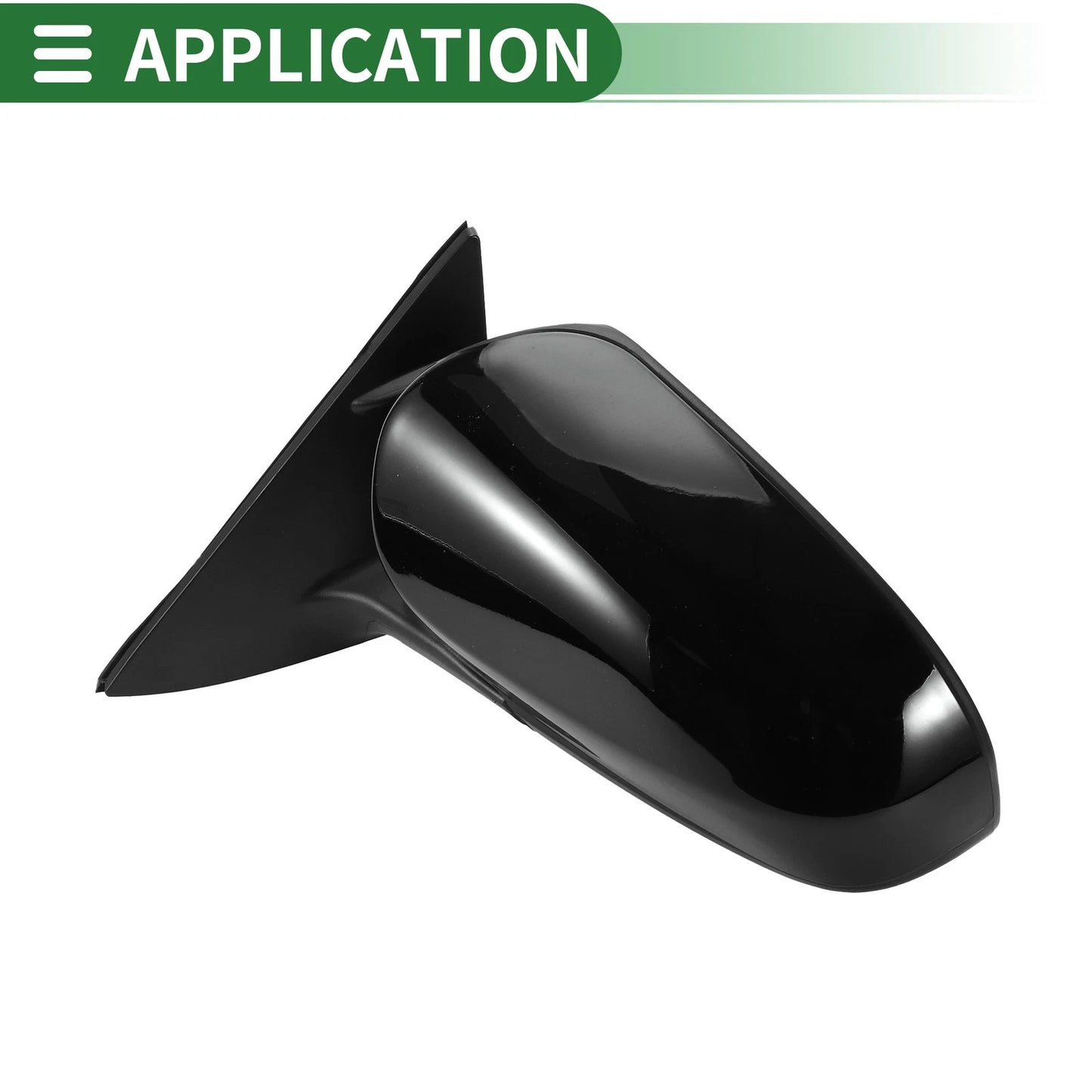 Left Side Door Mirror for Toyota Camry (2012–2014) Manual Folding Gloss Black