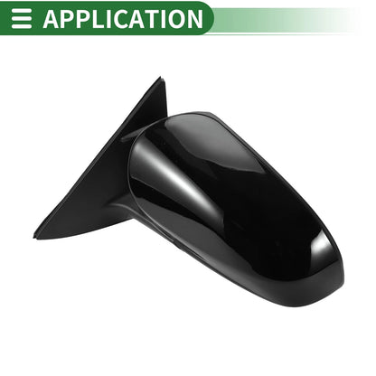 Left Side Door Mirror for Toyota Camry (2012–2014) Manual Folding Gloss Black