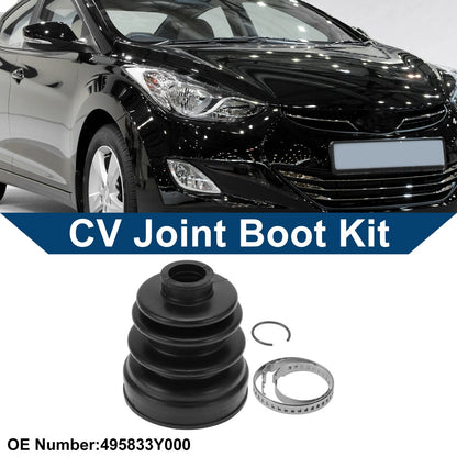 Inner CV Joint Boot Kit w/ Clamps for Hyundai Elantra (2011–2016) 495833Y000