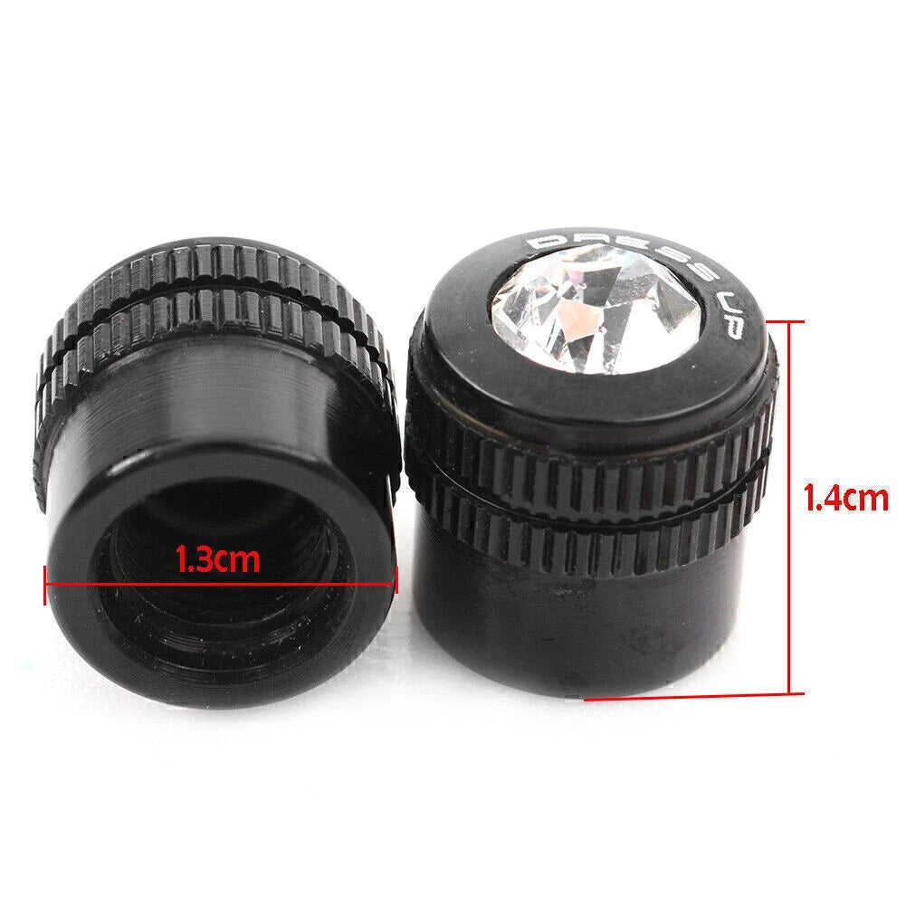 Set of 4 Gold Valve Stem Caps for Universal Car Wheel Tire Accessories