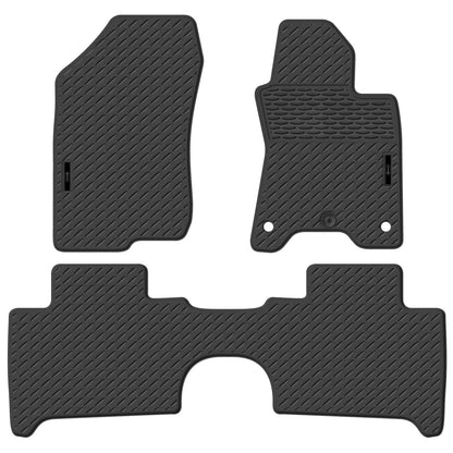 Set of 4 Custom Fit Rubber Floor Mats for Navara D23 NP300 Dual Cab