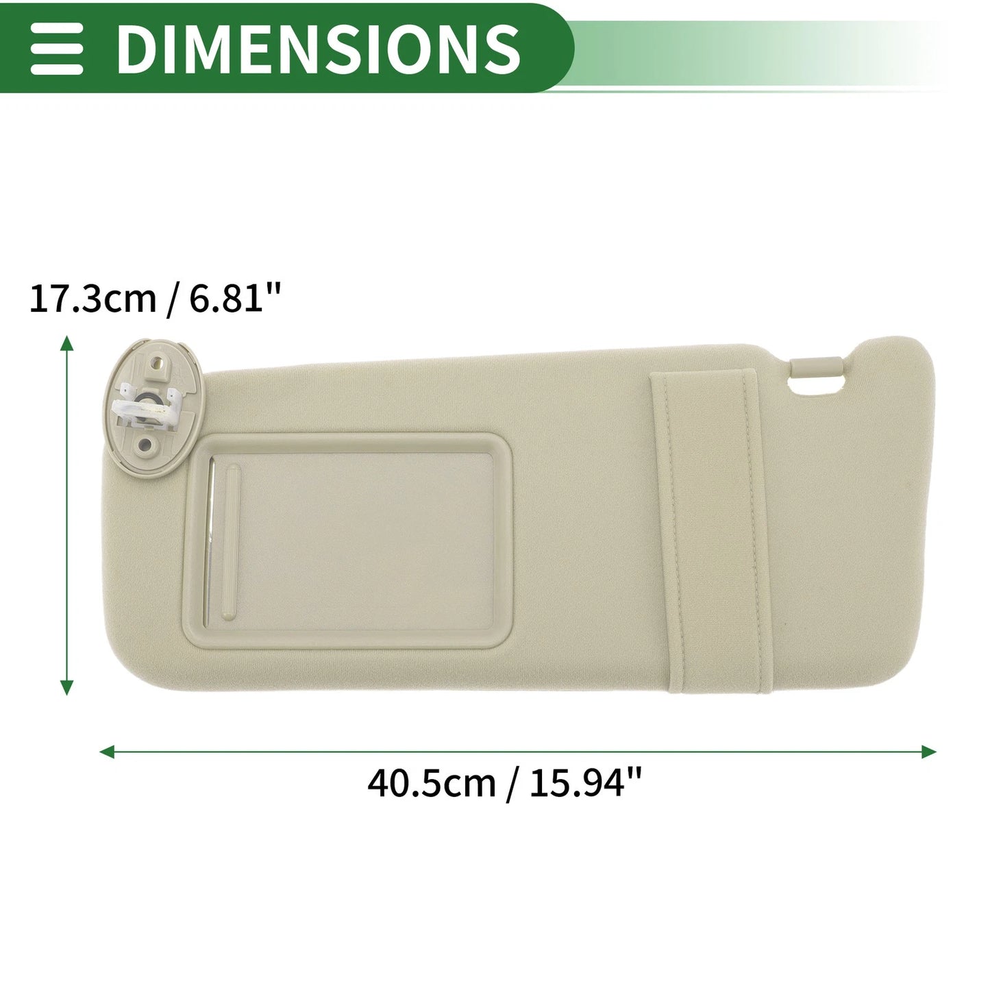 Left Sun Visor with Mirror for Toyota Venza (2009–2015) No. 74320-0T021-A1