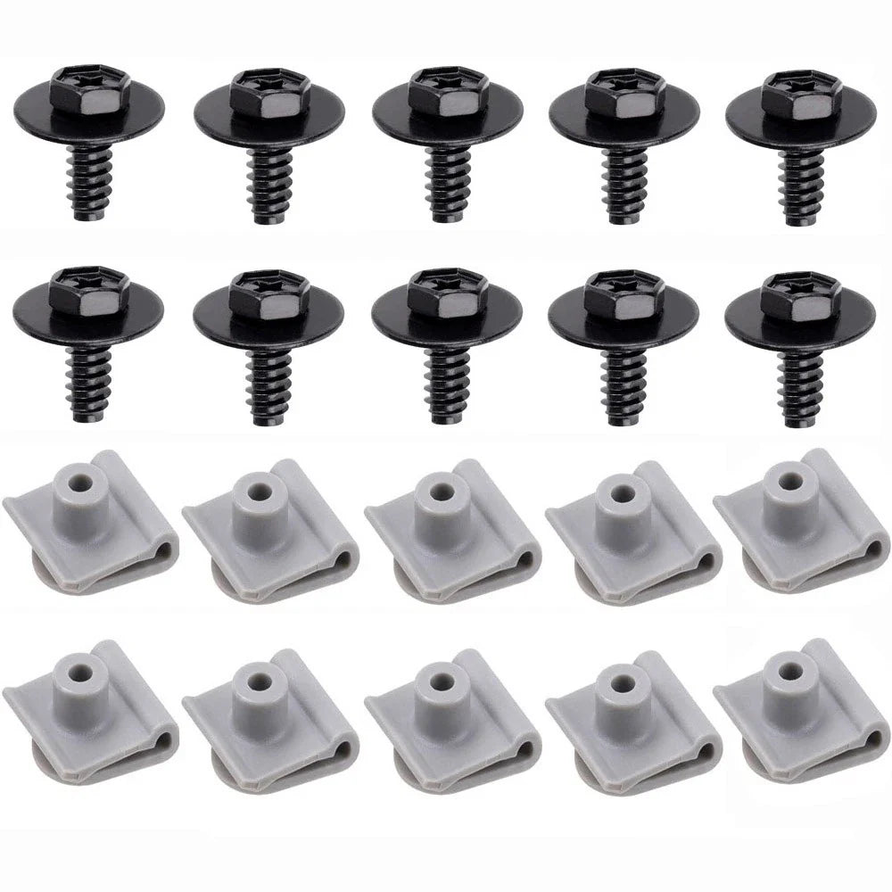 10 x Fender Liner Bumper Cover Splash Shield Screws & U-Nuts for Mazda 2-6