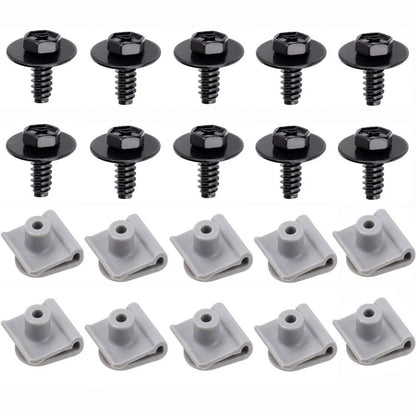 10 x Fender Liner Bumper Cover Splash Shield Screws & U-Nuts for Mazda 2-6