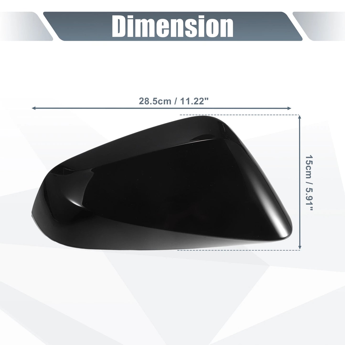 1 Pair Rearview Mirror Cover Caps for Lexus RX (2023) - Gloss Black