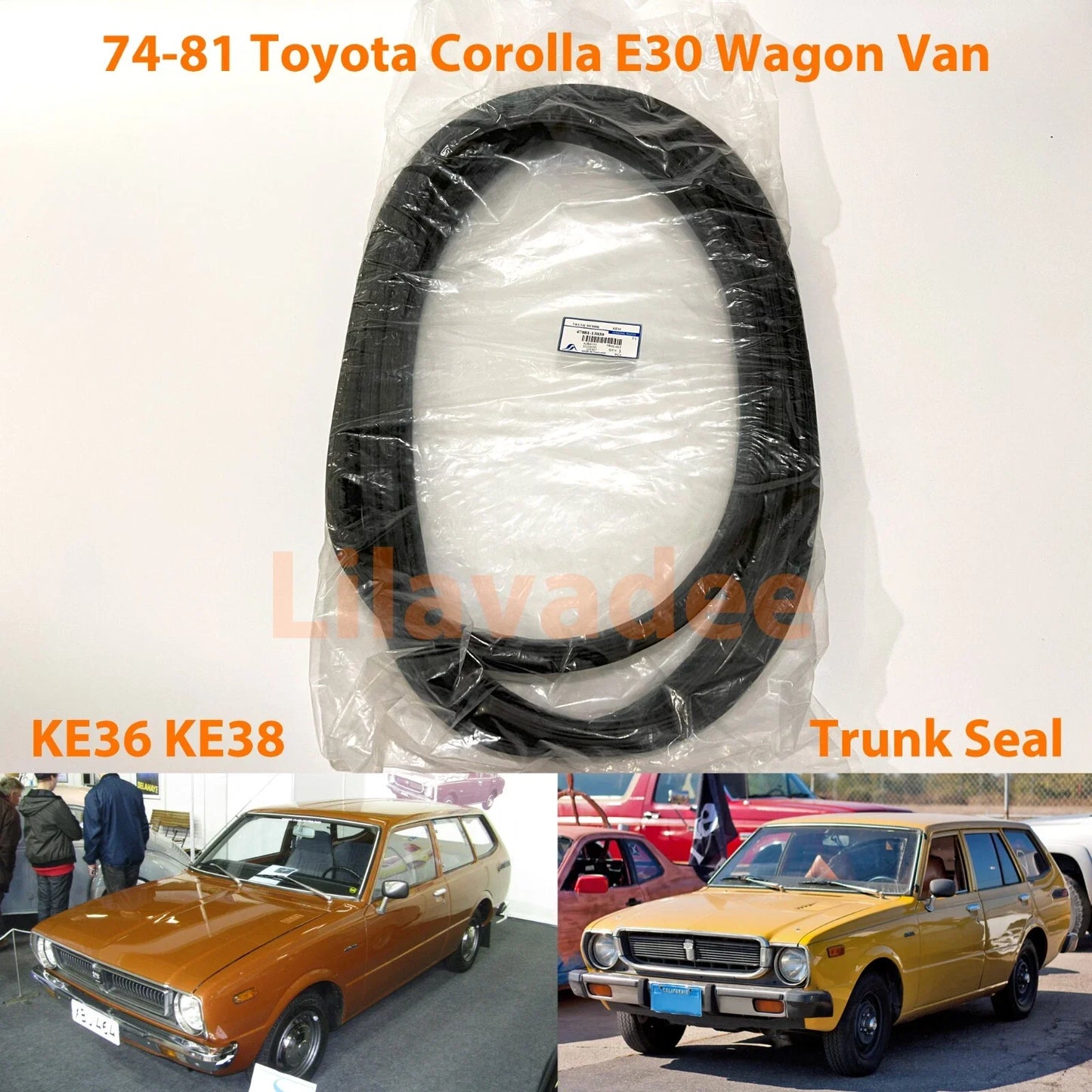 Trunk Lid Weatherstrip Rubber Seal for Toyota Corolla KE36 KE38 Wagon Van