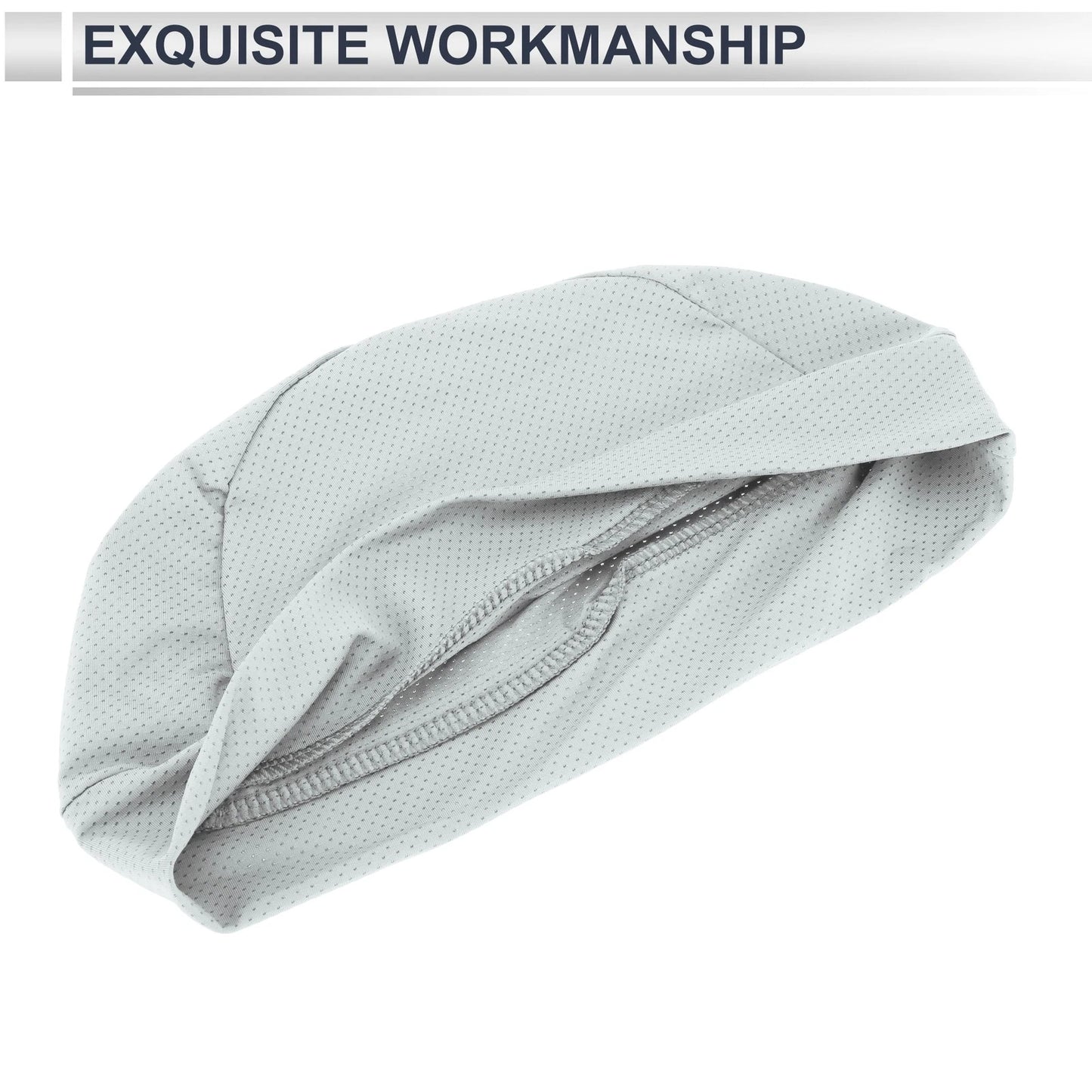 Cycling Hat Sweat Wicking Breathable Light Gray 23x13cm (2023)