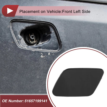 Front Left Bumper Trim Nozzle Cover No. 51657199141 for BMW X5 (2007–2013) Black