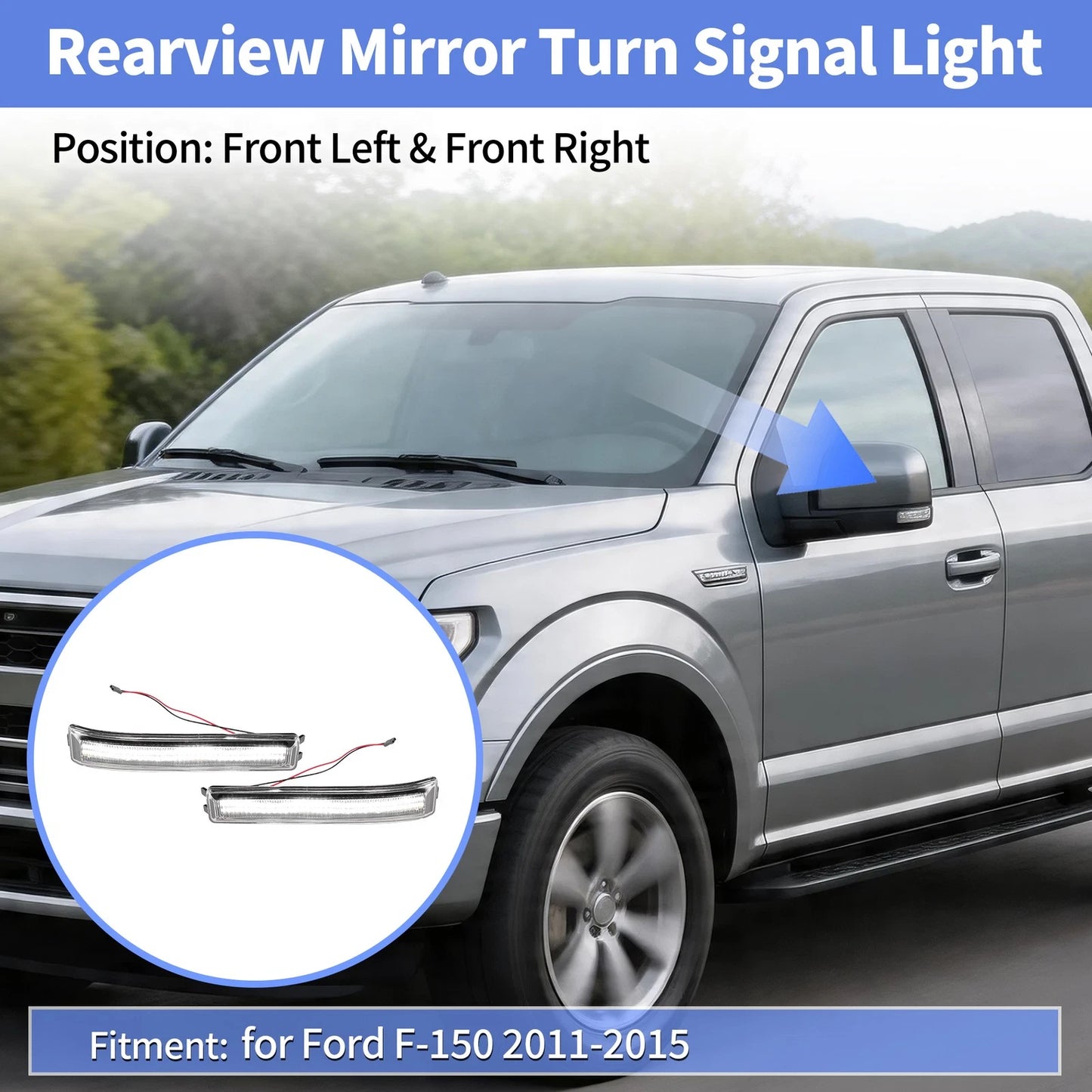 LED Mirror Turn Signal Light for Ford F-150 (2011–2015) No. 9L3Z17E748BA