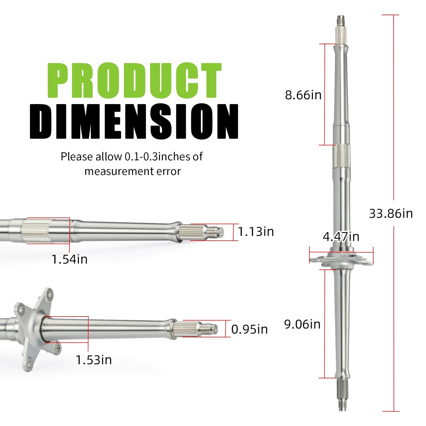Rear Axle Shaft Kit for Honda Sportrax 400 TRX400 EX/X (1999–2014)