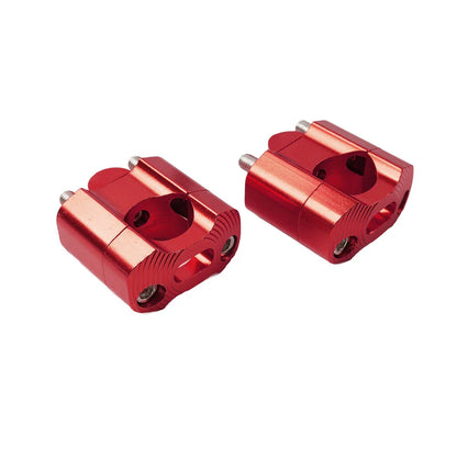 Fat Bar Mount Clamps Risers Adaptor 7/8 to 1-1/8 for Dirt Pit Bike ATV Red