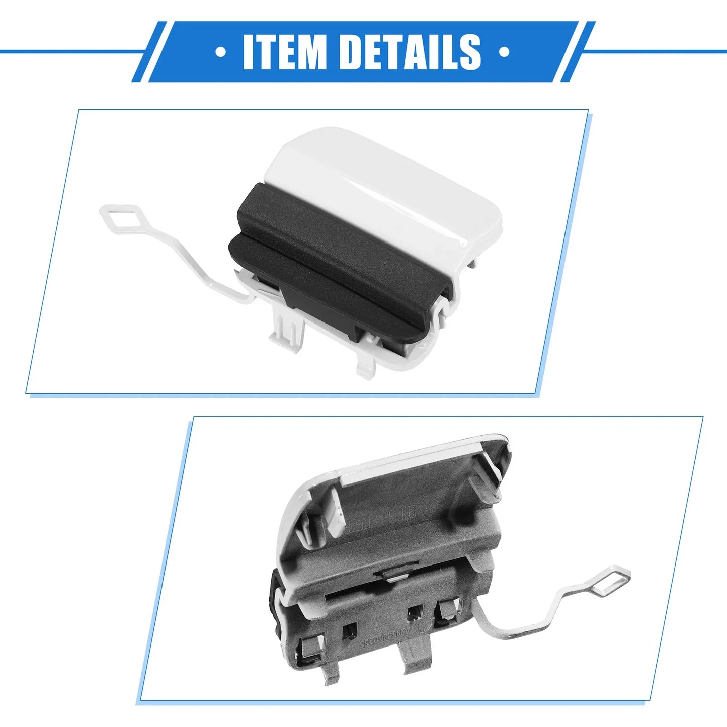 Rear Bumper Tow Hook Cap for Mercedes-Benz C300 Sport (2019-2021) White