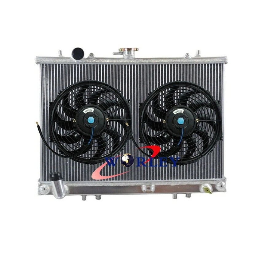 2X Aluminum Radiator with Fan for Mitsubishi Triton (1996–2006)