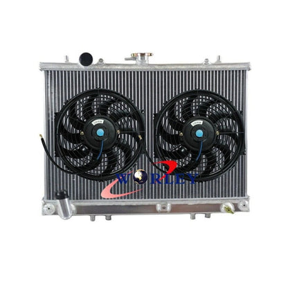 2X Aluminum Radiator with Fan for Mitsubishi Triton (1996–2006)