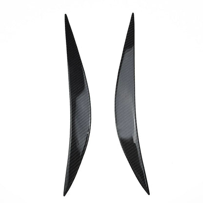 2 x Headlight Eyelid Cover CF Black Eyebrow Front Replaces