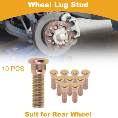 10 pcs M12x1.5 Wheel Lug Studs for Toyota 4Runner (1984–1999) No.610-312 Gold Tone