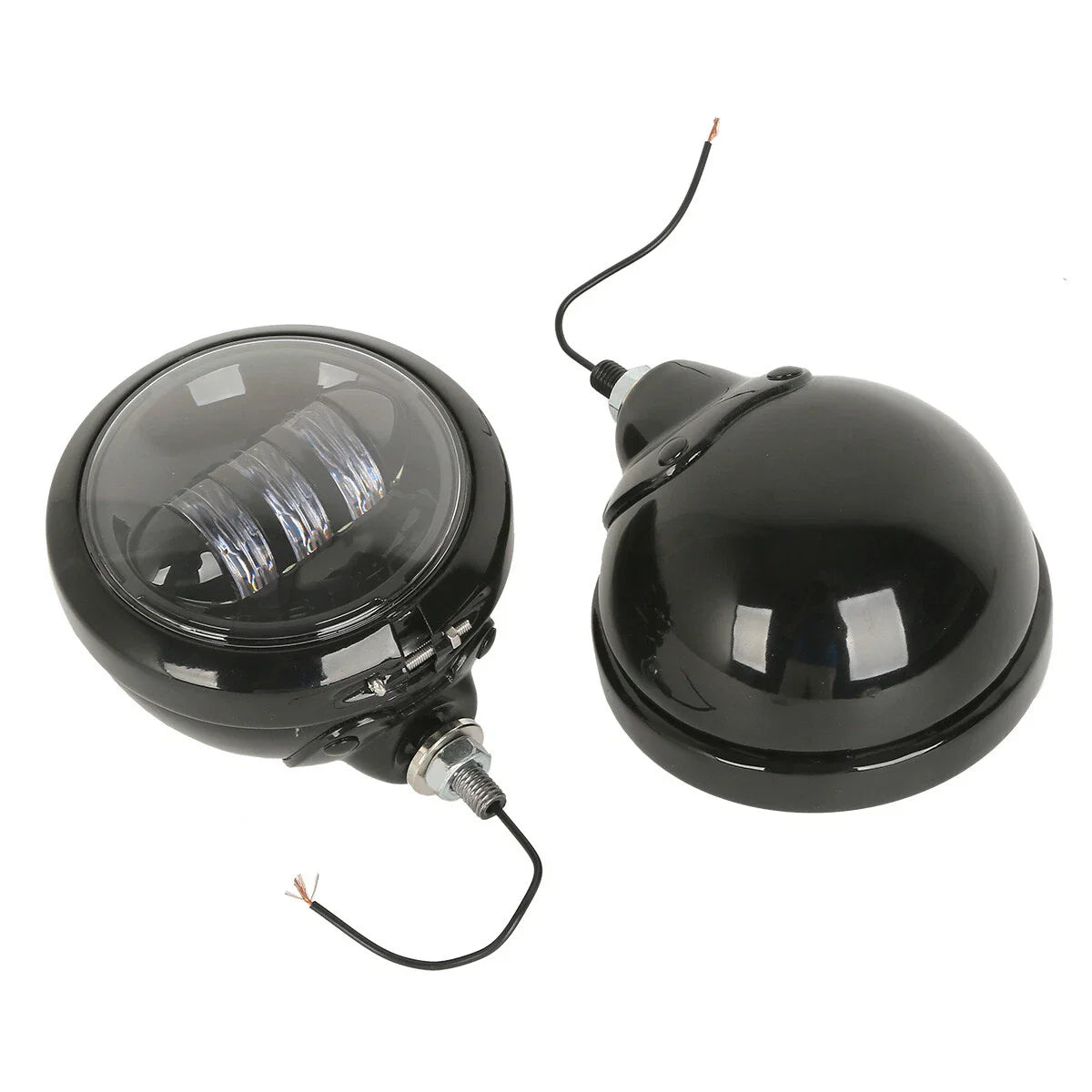 4.5" Black LED Auxiliary Spot Fog Lights for Harley