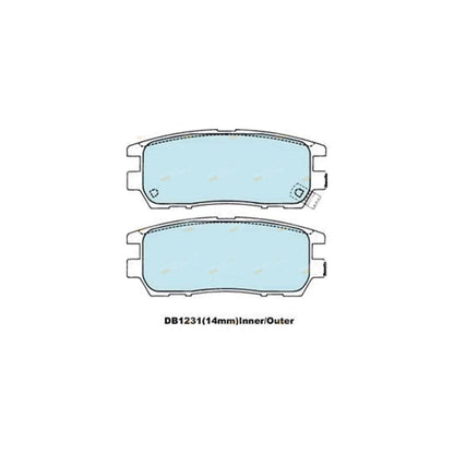 Rear Disc Brake Pad Set GCT for Mitsubishi Nimbus UG (1998 - 2004)