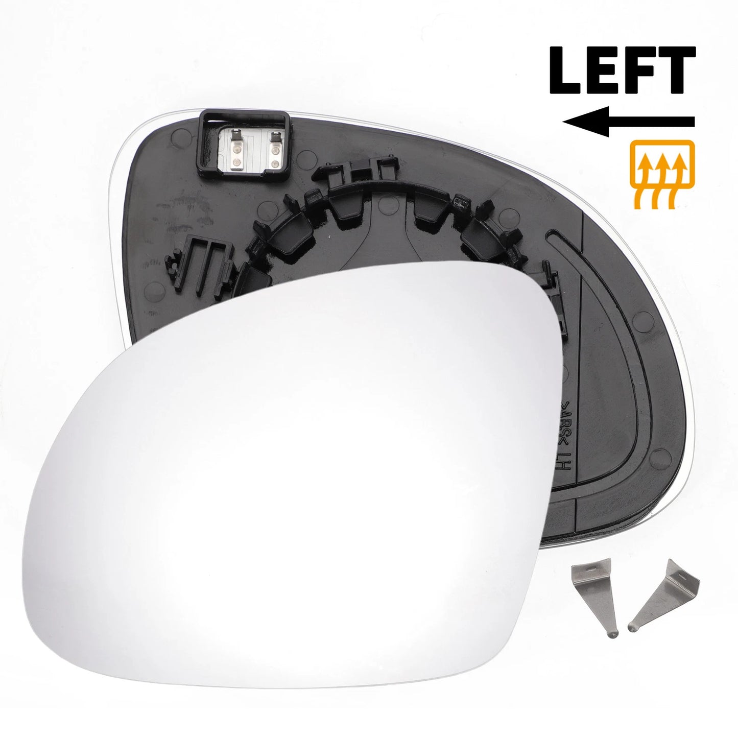 Left Side Heated White Mirror Glass for SEAT Alhambra, SKODA