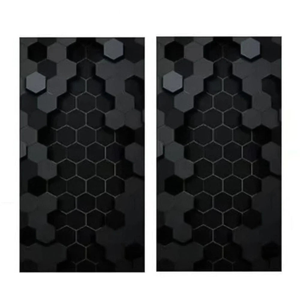 2x Car B Pillar Waterproof Decal for Honeycomb Style Vehicle Upgrade