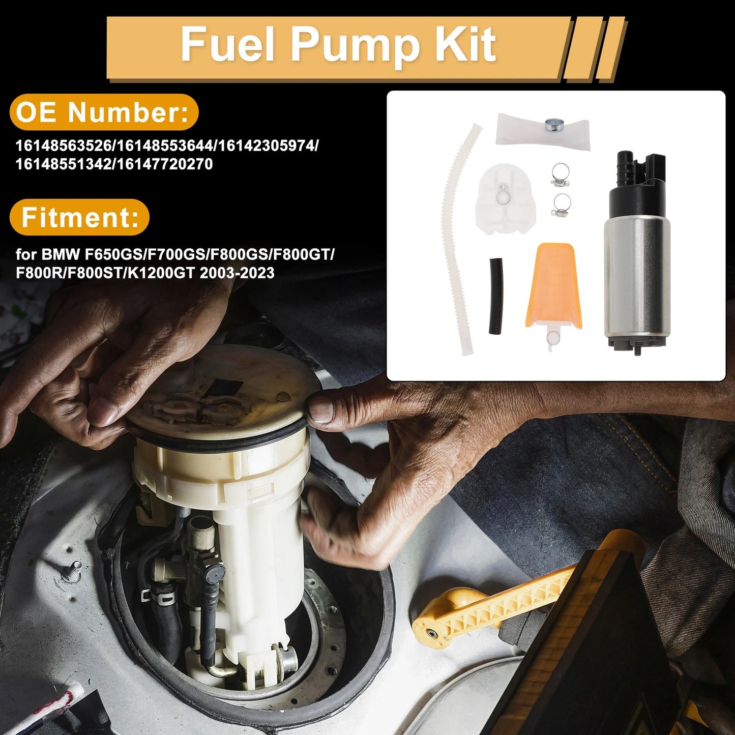 Fuel Pump for BMW F650GS/F700GS/F800GS/F800GT/F800R (2003–2023) 16148563526