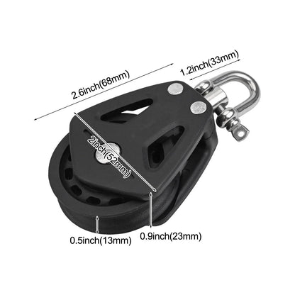 460kg Nylon Pulley Block for Sailing & Industrial Ropes