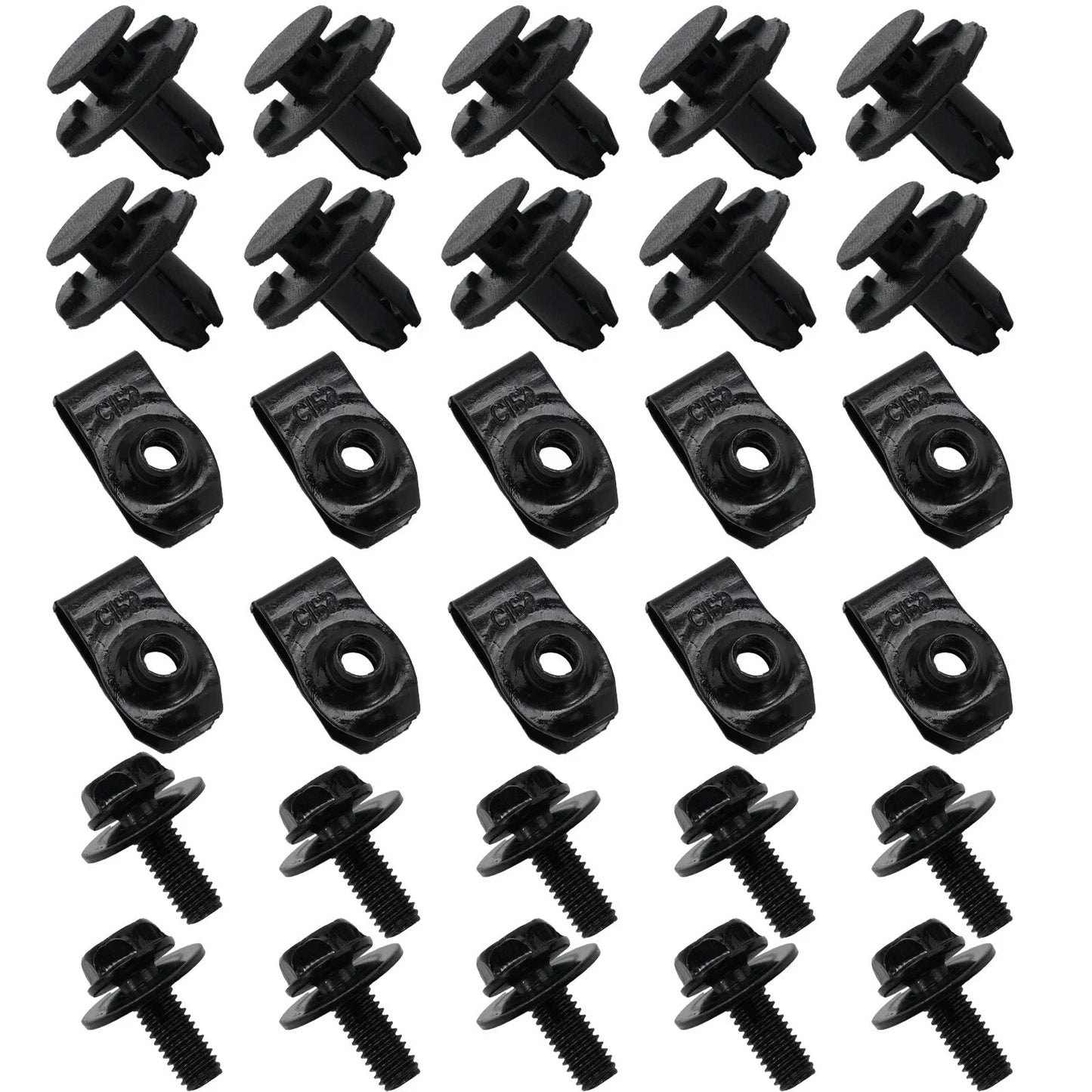 30 Engine Undertray Cover Clips for Nissan Qashqai (2007–2024)