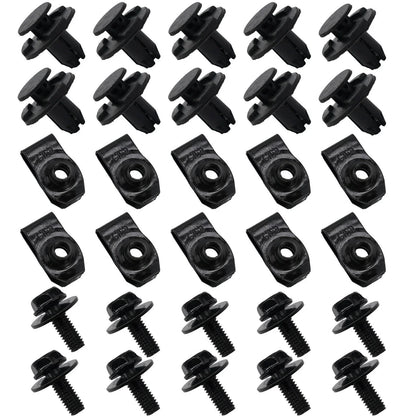 30 Engine Undertray Cover Clips for Nissan Qashqai (2007–2024)