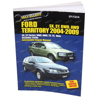 Workshop Repair Manual for Ford Territory (2004–2009) RWD AWD 4x4 SX SY TS TX
