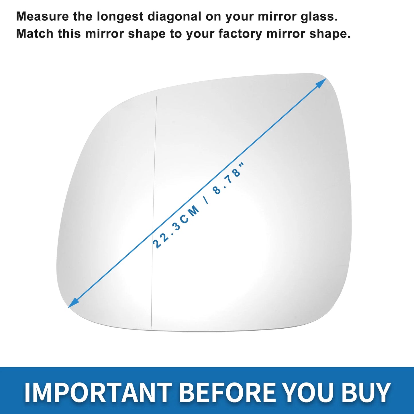 Heated Mirror Glass for VW Amarok, Multivan, Transporter (2010–2023)