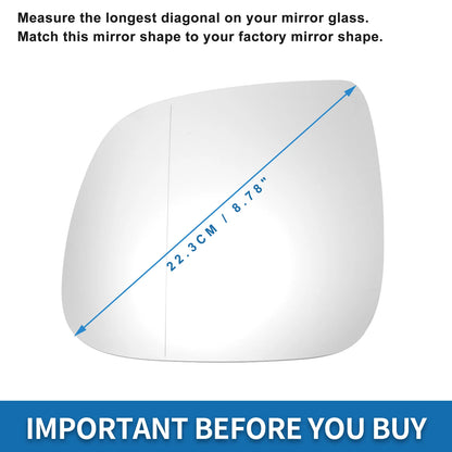 Heated Mirror Glass for VW Amarok, Multivan, Transporter (2010–2023)