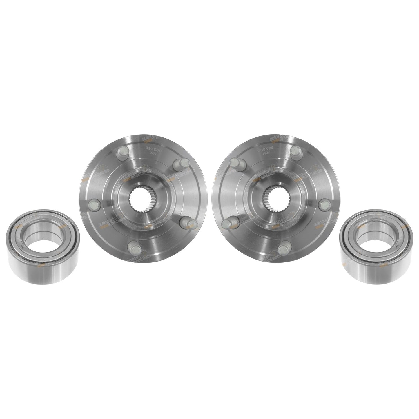 Set of 2 Front Wheel Bearing Hub Assemblies for Ford Territory (2004–2011)