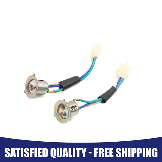 2 x Motorcycle Headlight Wires Harness Connector Sockets for DY100