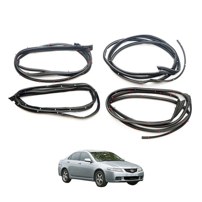 Set of 4 Weatherstrip Seals for Honda Accord 4-Door Sedan (2003–2007)