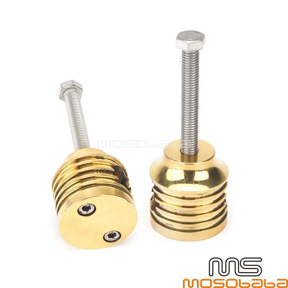 Brass 1" Handlebar Riser Clamps for Harley Dyna Cafe Racer